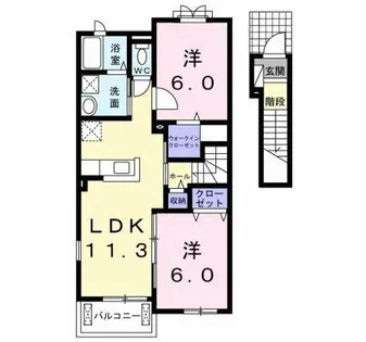 プレアデスⅡ【2階】の間取り