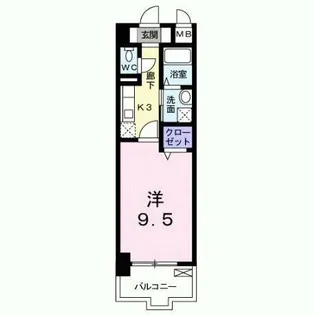 エヴァーグリーンO【5階】の間取り