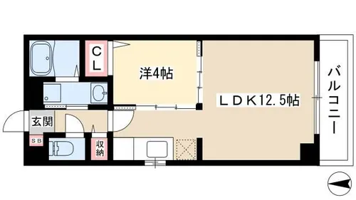 セントラルケーズ【205号室】の間取り