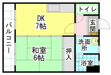コンプレート中津口【2階】の間取り