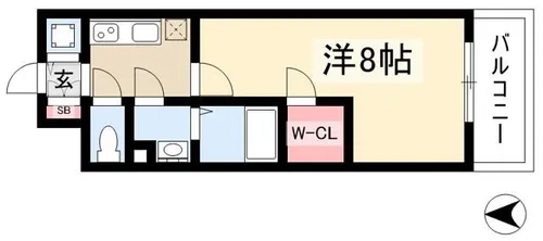 エスリード大須プレシア【0907号室】の間取り