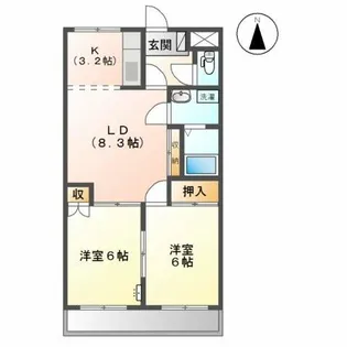 レジデンス花水木【1階】の間取り