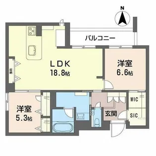 シャーメゾン アールズコート【0403号室】の間取り
