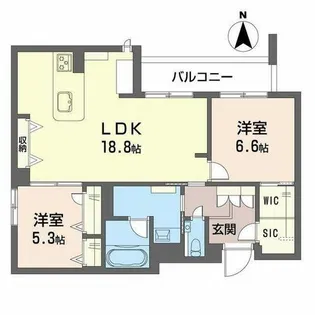 シャーメゾン アールズコート【0303号室】の間取り