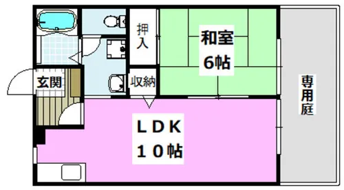 サンガーデン安威A【105号室】の間取り
