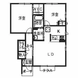 ヴィラコート【A102号室】の間取り