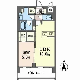 レフィシア高槻【0504号室】の間取り