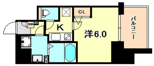 エスリード神戸三宮【13階】の間取り