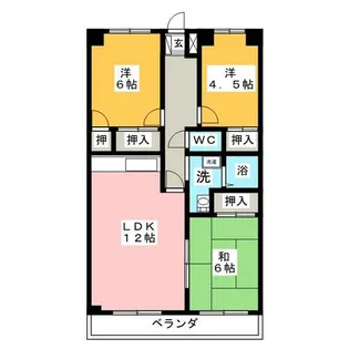 シャトレ木津【2階】の間取り