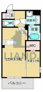 LIBTH天神東Ⅲ【603号室】の間取り