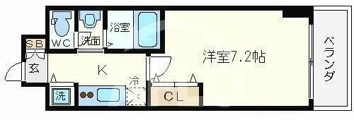 プラチナム松屋町【5階】の間取り