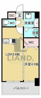 1LDKの間取り画像