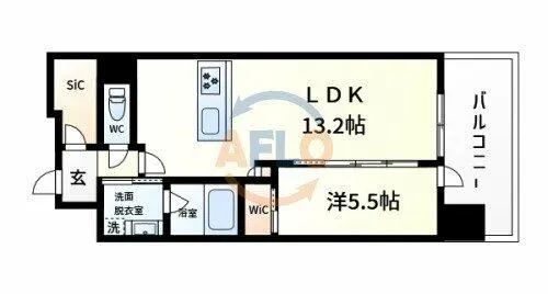 シエリア梅田豊崎【5階】の間取り