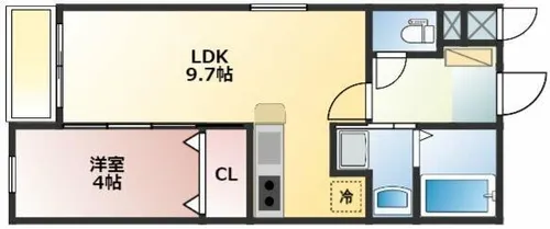 メテオール久留米本町【503号室】の間取り