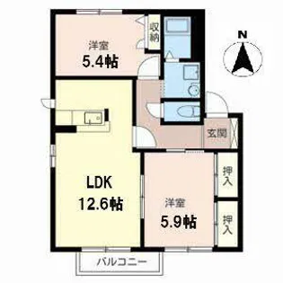 コーポ マミ【0202号室】の間取り