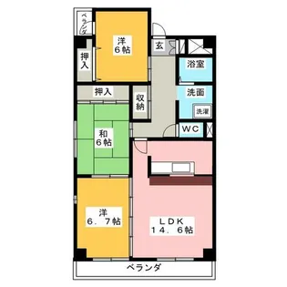 ネスト三吉【4階】の間取り