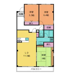ミッシェル香久山【1階】の間取り