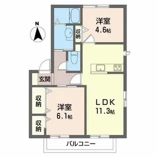 シャーメゾン苦楽園【0202号室】の間取り