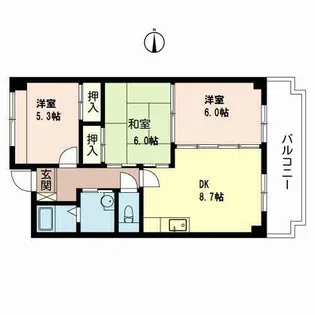 藤楓アビタシオン【0702号室】の間取り