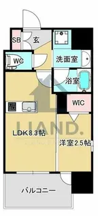 シーズンフラッツ渡辺通【4階】の間取り