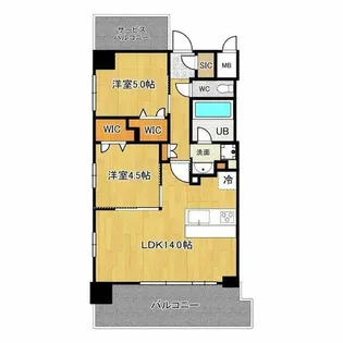 スプランディッド天王寺SOUTH【5階】の間取り