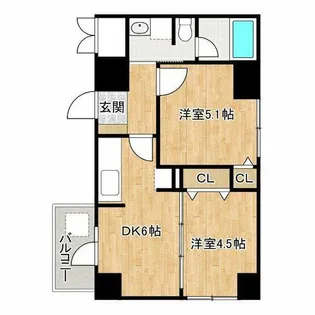 Zeus難波CUBE【9階】の間取り