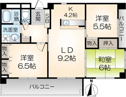 パル・コート【6階】の間取り