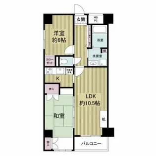 フォレステージュ天神【211号室】の間取り