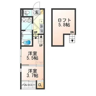 淀ヒルズ【2階】の間取り