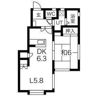 ドエル中新【1階】の間取り