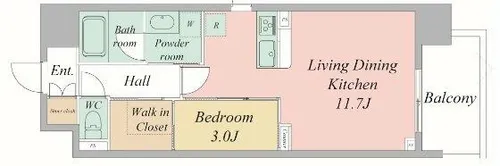 セレニテフラン谷町四丁目【2階】の間取り
