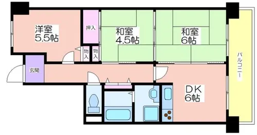ノアーズアーク住之江【802号室】の間取り