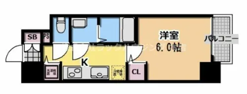 エスリード京橋グレイス【6階】の間取り