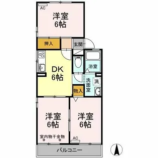 ドルフ西北野【2階】の間取り