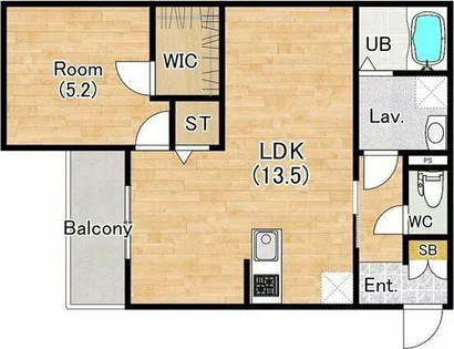ジーメゾン枇杷島【105号室】の間取り