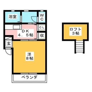 シャレ・フランセ【2階】の間取り