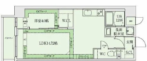 LEGALAND+猫 MIYAKOJIMA【7階】の間取り