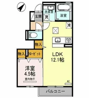 メゾン・ド・ボヌール秀【1階】の間取り