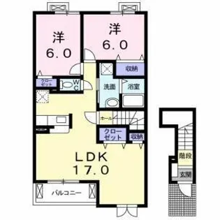 さくらB棟【2階】の間取り