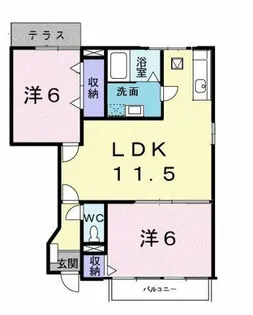 アーク壱番館【1階】の間取り