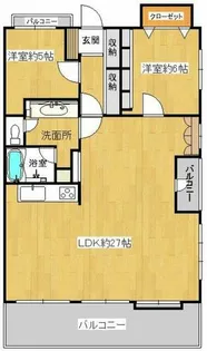 ダイアパレスグランデージ大名【4F号室】の間取り