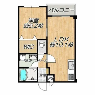 プラザ【402号室】の間取り