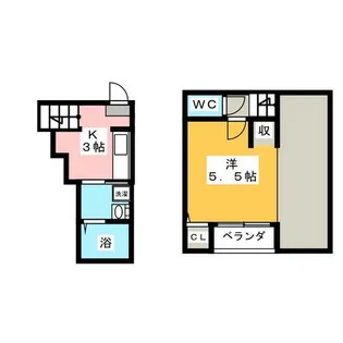 1Kの間取り画像