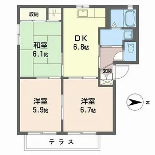 マノワール C・D【1階】の間取り