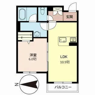 シャーメゾン さつき【0203号室】の間取り
