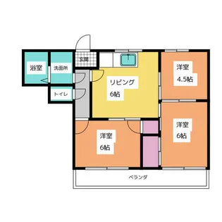 アメニティ本陣【4階】の間取り