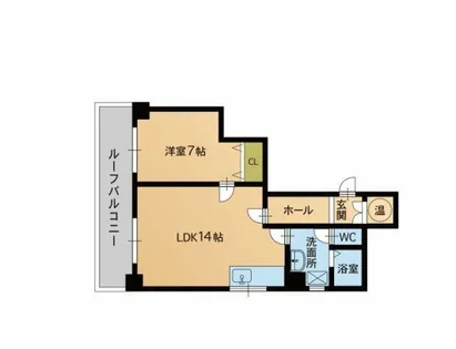 ロワールマンション薬院第2【6階】の間取り