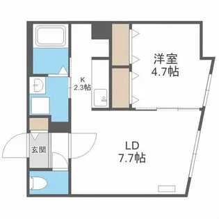 ブランシャール豊水すすきの【5階】の間取り