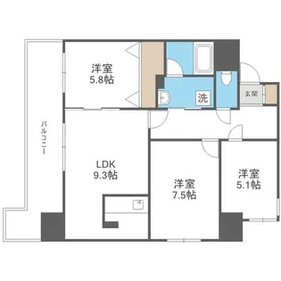 PartireS17【6階】の間取り