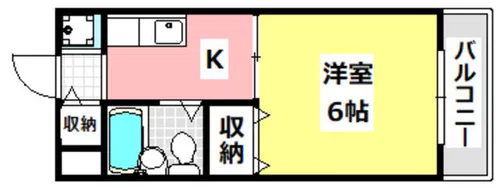 ゼンコウコーポラス2番館【105号室】の間取り
